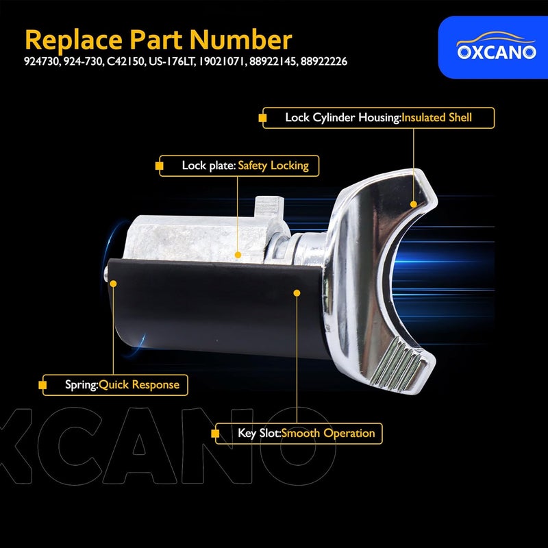 OXCANO 924-730 Ignition Lock Cylinder Compatible with Ford E150 250 350 1992-1995 F150 F250 F350 F53 F59 1993-1996 Lincoln 1993-1998 Mercury 1990-1995 Ignition Switch Lock Cylinder with Keys - Image 2